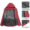 imageLittle Donkey Andy Womens Waterproof Rain Jacket with Hood Breathable Lightweight Windbreaker Rain Shell CoatA6red