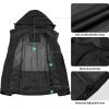 imageLittle Donkey Andy Womens Waterproof Rain Jacket with Hood Breathable Lightweight Windbreaker Rain Shell CoatB1blackBlack