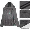 imageLittle Donkey Andy Womens Waterproof Rain Jacket with Hood Breathable Lightweight Windbreaker Rain Shell CoatB2greyBlack