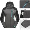 imageLittle Donkey Andy Womens Waterproof Rain Jacket with Hood Breathable Lightweight Windbreaker Rain Shell CoatB2greyBlack