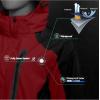 imageLittle Donkey Andy Womens Waterproof Rain Jacket with Hood Breathable Lightweight Windbreaker Rain Shell CoatB4redBlack