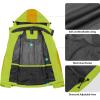 imageLittle Donkey Andy Womens Waterproof Rain Jacket with Hood Breathable Lightweight Windbreaker Rain Shell CoatB6fluorescent YellowCyber Yellow