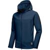 imageLittle Donkey Andy Mens Softshell Jacket with Hood Fleece Lined Winter Jackets for Hiking Windproof WaterresistantB Blue