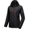 imageLittle Donkey Andy Womens Waterproof Rain Jacket with Hood Breathable Lightweight Windbreaker Rain Shell CoatA1black