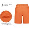 imageLittle Donkey Andy 8 Inch Inseam Golf Shorts for Women Quick Dry Lightweight Shorts for Hiking Travel Casual7 Orange