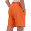 imageLittle Donkey Andy 8 Inch Inseam Golf Shorts for Women Quick Dry Lightweight Shorts for Hiking Travel Casual7 Orange