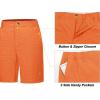 imageLittle Donkey Andy 8 Inch Inseam Golf Shorts for Women Quick Dry Lightweight Shorts for Hiking Travel Casual7 Orange
