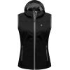imageLittle Donkey Andy Womens Lightweight Softshell Vest Windproof Sleeveless Jacket for Running Hiking TravelBlackwith Hood