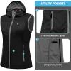 imageLittle Donkey Andy Womens Lightweight Softshell Vest Windproof Sleeveless Jacket for Running Hiking TravelBlackwith Hood