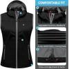 imageLittle Donkey Andy Womens Lightweight Softshell Vest Windproof Sleeveless Jacket for Running Hiking TravelBlackwith Hood