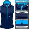 imageLittle Donkey Andy Womens Lightweight Softshell Vest Windproof Sleeveless Jacket for Running Hiking TravelBlue With Hood