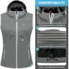 imageLittle Donkey Andy Womens Lightweight Softshell Vest Windproof Sleeveless Jacket for Running Hiking TravelGray With Hood