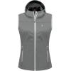 imageLittle Donkey Andy Womens Lightweight Softshell Vest Windproof Sleeveless Jacket for Running Hiking TravelGray With Hood