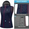 imageLittle Donkey Andy Womens Lightweight Softshell Vest Windproof Sleeveless Jacket for Running Hiking TravelNavy Blue With Hood
