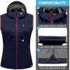 imageLittle Donkey Andy Womens Lightweight Softshell Vest Windproof Sleeveless Jacket for Running Hiking TravelNavy Blue With Hood