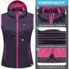 imageLittle Donkey Andy Womens Lightweight Softshell Vest Windproof Sleeveless Jacket for Running Hiking TravelPurple With Hood