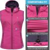 imageLittle Donkey Andy Womens Lightweight Softshell Vest Windproof Sleeveless Jacket for Running Hiking TravelRose With Hood