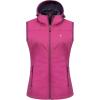 imageLittle Donkey Andy Womens Lightweight Softshell Vest Windproof Sleeveless Jacket for Running Hiking TravelRose With Hood