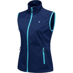 imageLittle Donkey Andy Womens Lightweight Softshell Vest Windproof Sleeveless Jacket for Running Hiking TravelBlue