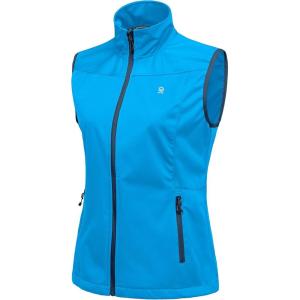 imageLittle Donkey Andy Womens Lightweight Softshell Vest Windproof Sleeveless Jacket for Running Hiking TravelBright Blue