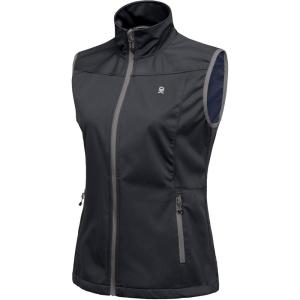imageLittle Donkey Andy Womens Lightweight Softshell Vest Windproof Sleeveless Jacket for Running Hiking TravelDark Grey