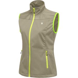 imageLittle Donkey Andy Womens Lightweight Softshell Vest Windproof Sleeveless Jacket for Running Hiking TravelKhaki