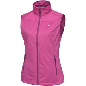imageLittle Donkey Andy Womens Lightweight Softshell Vest Windproof Sleeveless Jacket for Running Hiking TravelRose