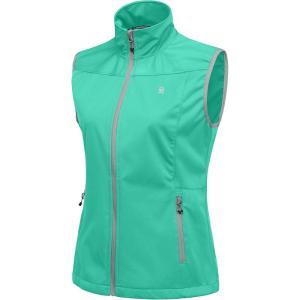 imageLittle Donkey Andy Womens Lightweight Softshell Vest Windproof Sleeveless Jacket for Running Hiking TravelSeafoam
