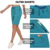 imageLittle Donkey Andy Womens Lightweight Breathable Hiking Shorts QuickDry Golf Shorts with Zipper Pockets AirHoles TechBluebrid Heather