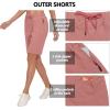 imageLittle Donkey Andy Womens Lightweight Breathable Hiking Shorts QuickDry Golf Shorts with Zipper Pockets AirHoles TechBurnt Coral Heather