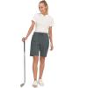 imageLittle Donkey Andy Womens Lightweight Breathable Hiking Shorts QuickDry Golf Shorts with Zipper Pockets AirHoles TechGray Heather