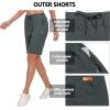 imageLittle Donkey Andy Womens Lightweight Breathable Hiking Shorts QuickDry Golf Shorts with Zipper Pockets AirHoles TechGray Heather