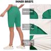 imageLittle Donkey Andy Womens Lightweight Breathable Hiking Shorts QuickDry Golf Shorts with Zipper Pockets AirHoles TechHolly Green Heather