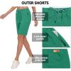imageLittle Donkey Andy Womens Lightweight Breathable Hiking Shorts QuickDry Golf Shorts with Zipper Pockets AirHoles TechHolly Green Heather