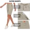 imageLittle Donkey Andy Womens Lightweight Breathable Hiking Shorts QuickDry Golf Shorts with Zipper Pockets AirHoles TechLight Khaki Heather
