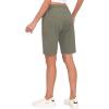 imageLittle Donkey Andy Womens Lightweight Breathable Hiking Shorts QuickDry Golf Shorts with Zipper Pockets AirHoles TechLoden Green Heather