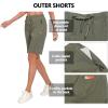imageLittle Donkey Andy Womens Lightweight Breathable Hiking Shorts QuickDry Golf Shorts with Zipper Pockets AirHoles TechLoden Green Heather