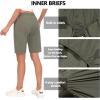 imageLittle Donkey Andy Womens Lightweight Breathable Hiking Shorts QuickDry Golf Shorts with Zipper Pockets AirHoles TechLoden Green Heather