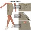 imageLittle Donkey Andy Womens Lightweight Breathable Hiking Shorts QuickDry Golf Shorts with Zipper Pockets AirHoles TechSpray Green Heather