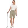 imageLittle Donkey Andy Womens Lightweight Breathable Hiking Shorts QuickDry Golf Shorts with Zipper Pockets AirHoles TechSpray Green Heather