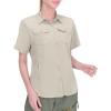 imageLittle Donkey Andy Womens Stretch Quick Dry UPF50 Short Sleeve Shirt for Hiking Travel Camping01 Khaki