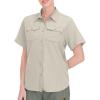 imageLittle Donkey Andy Womens Stretch Quick Dry UPF50 Short Sleeve Shirt for Hiking Travel Camping01 Khaki