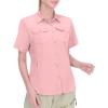 imageLittle Donkey Andy Womens Stretch Quick Dry UPF50 Short Sleeve Shirt for Hiking Travel Camping02 Pink