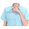 imageLittle Donkey Andy Womens Stretch Quick Dry UPF50 Short Sleeve Shirt for Hiking Travel Camping04 Blue