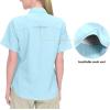imageLittle Donkey Andy Womens Stretch Quick Dry UPF50 Short Sleeve Shirt for Hiking Travel Camping04 Blue