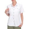 imageLittle Donkey Andy Womens Stretch Quick Dry UPF50 Short Sleeve Shirt for Hiking Travel Camping05 White