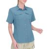 imageLittle Donkey Andy Womens Stretch Quick Dry UPF50 Short Sleeve Shirt for Hiking Travel Camping06 Slate