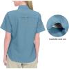 imageLittle Donkey Andy Womens Stretch Quick Dry UPF50 Short Sleeve Shirt for Hiking Travel Camping06 Slate