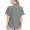 imageLittle Donkey Andy Womens Stretch Quick Dry UPF50 Short Sleeve Shirt for Hiking Travel Camping07 Steel Grey