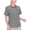 imageLittle Donkey Andy Womens Stretch Quick Dry UPF50 Short Sleeve Shirt for Hiking Travel Camping07 Steel Grey